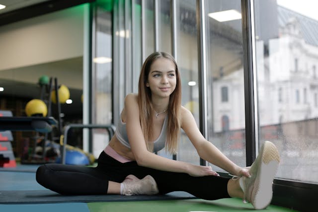 Health and wellness Woman stretching